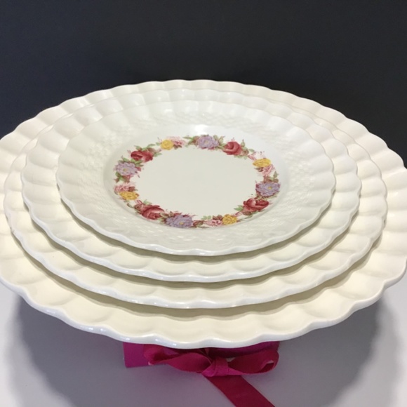 4 Spode Rose Briar Plates - Picture 4 of 9